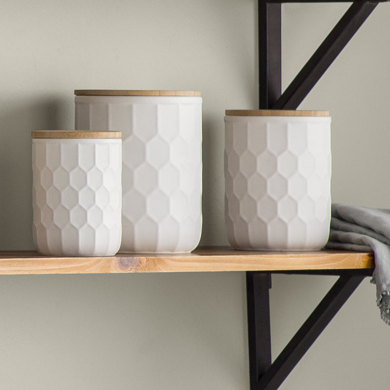 Mint Pantry Scandinavian 3 Piece Kitchen Canister Set & Reviews Wayfair